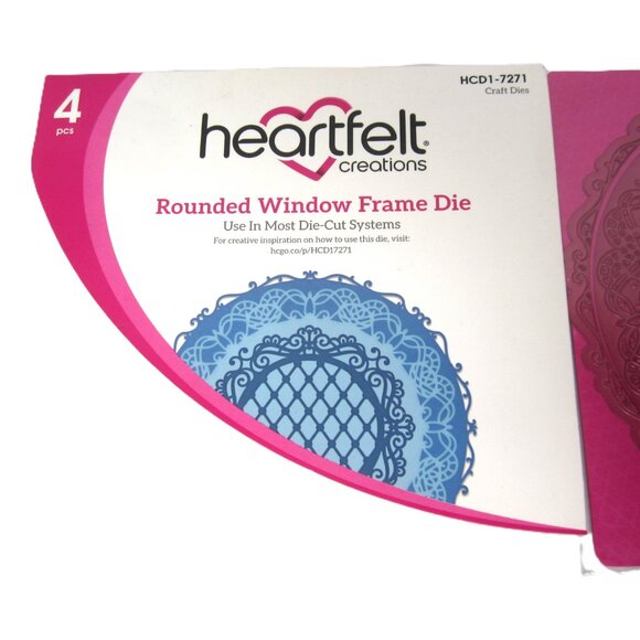 Heartfelt Creations Rounded Window Frame Die 4 Pcs Craft Dies HCD1-7271 - Picture 2 of 2